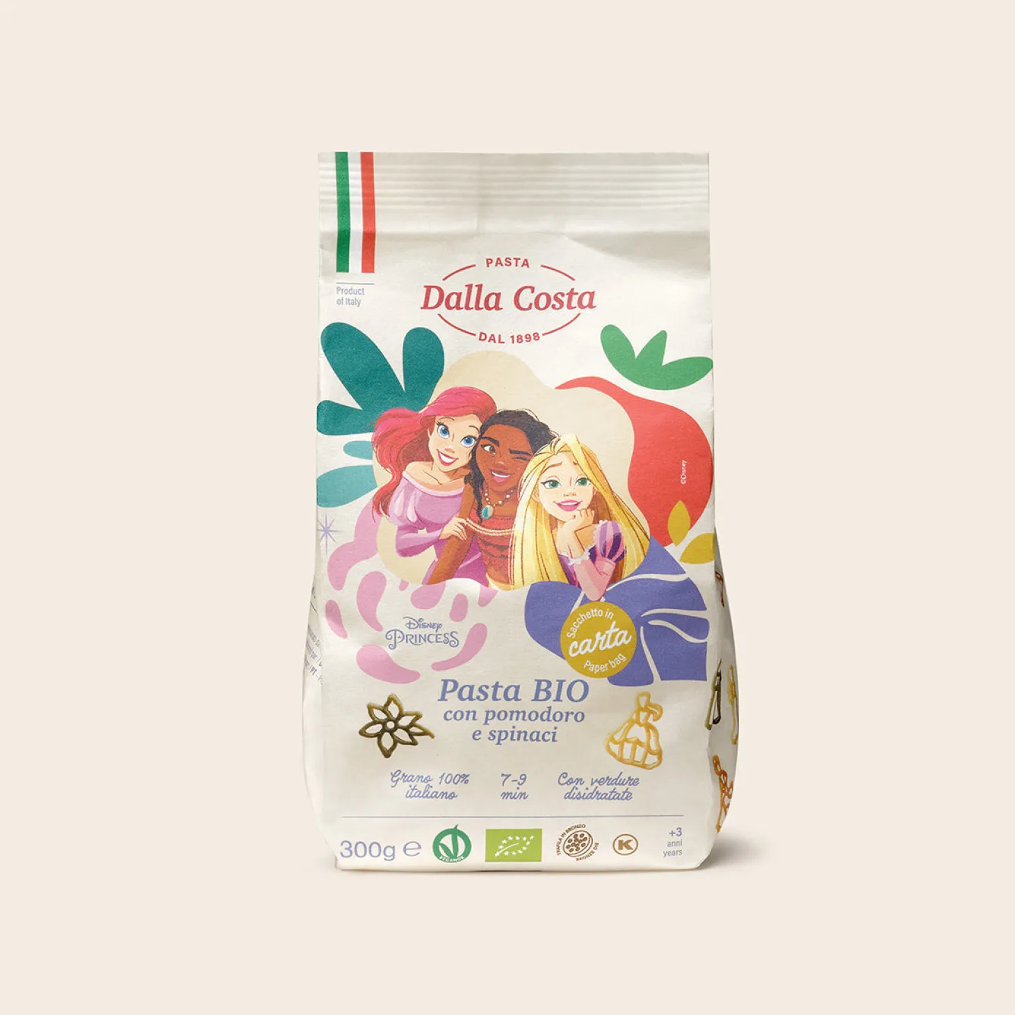 Pasta Bio Princess Con Pomodoro E Spinaci: Confezione 300 gr
