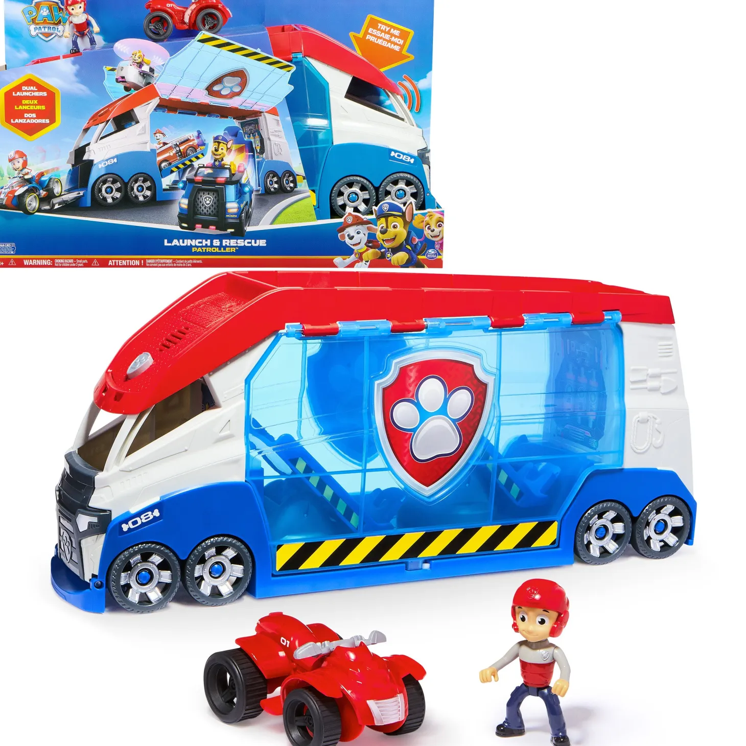 PAW PATROL Paw Patroller trasformabile con lanciatore per veicoli