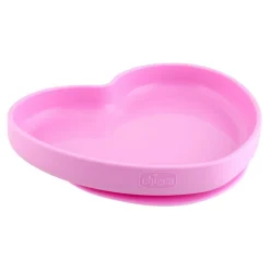 Piatto Cuore Silicone Con Ventosa 9m+