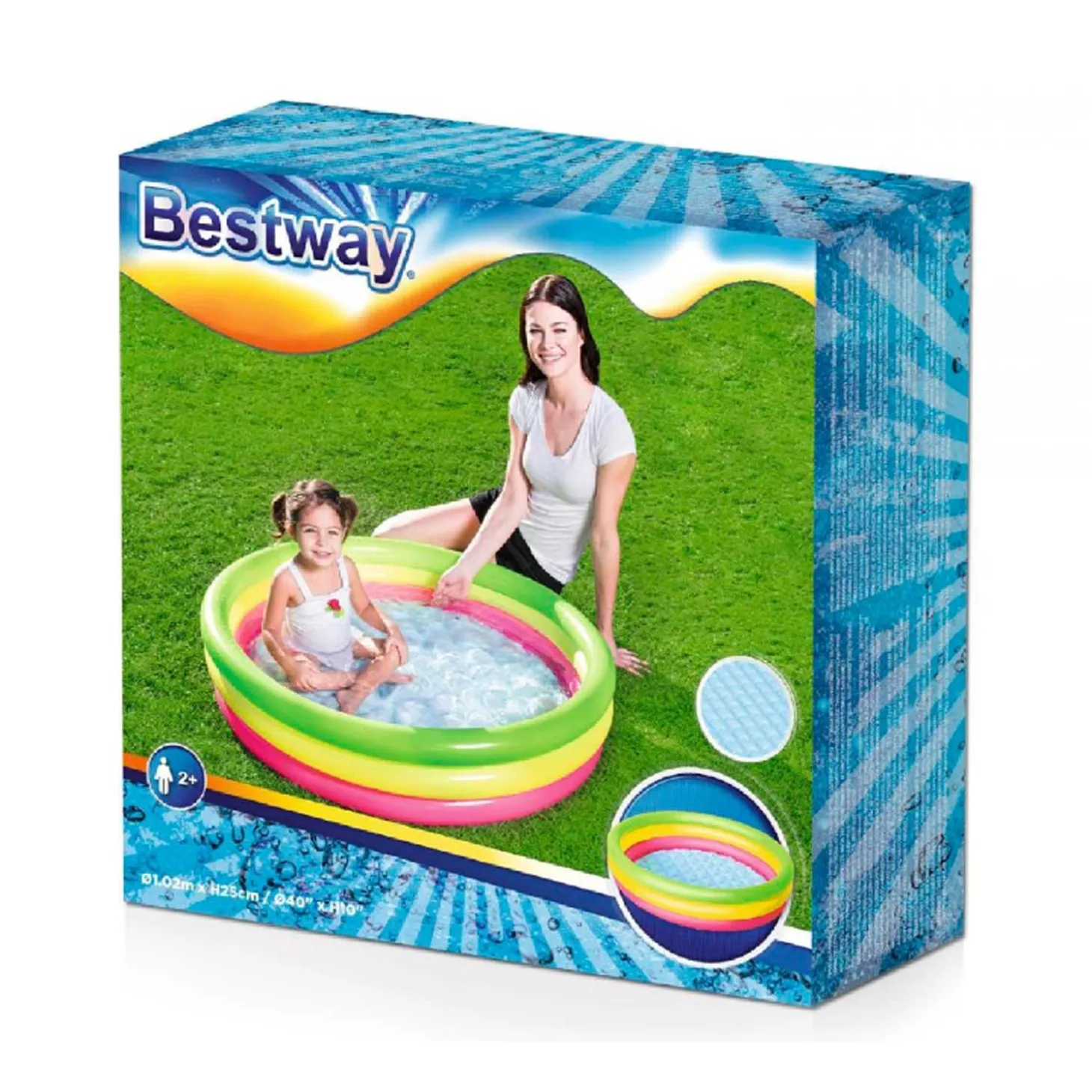 Piscina Gonfiabile Colorata 102 x 25 cm