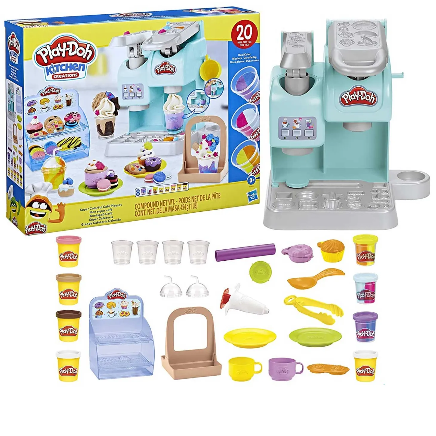 Play Doh Kitchen Creations La Caffetteria Super Colorata F58365L0