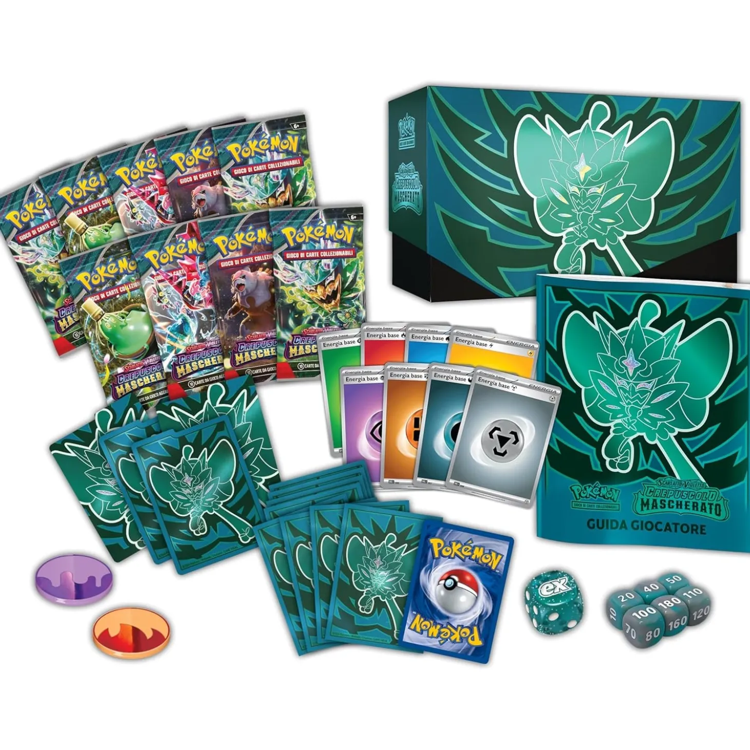 Pokemon Set Allenatore Fuoriclasse Scarlatto e Violetto 06: Crepuscolo Mascherato