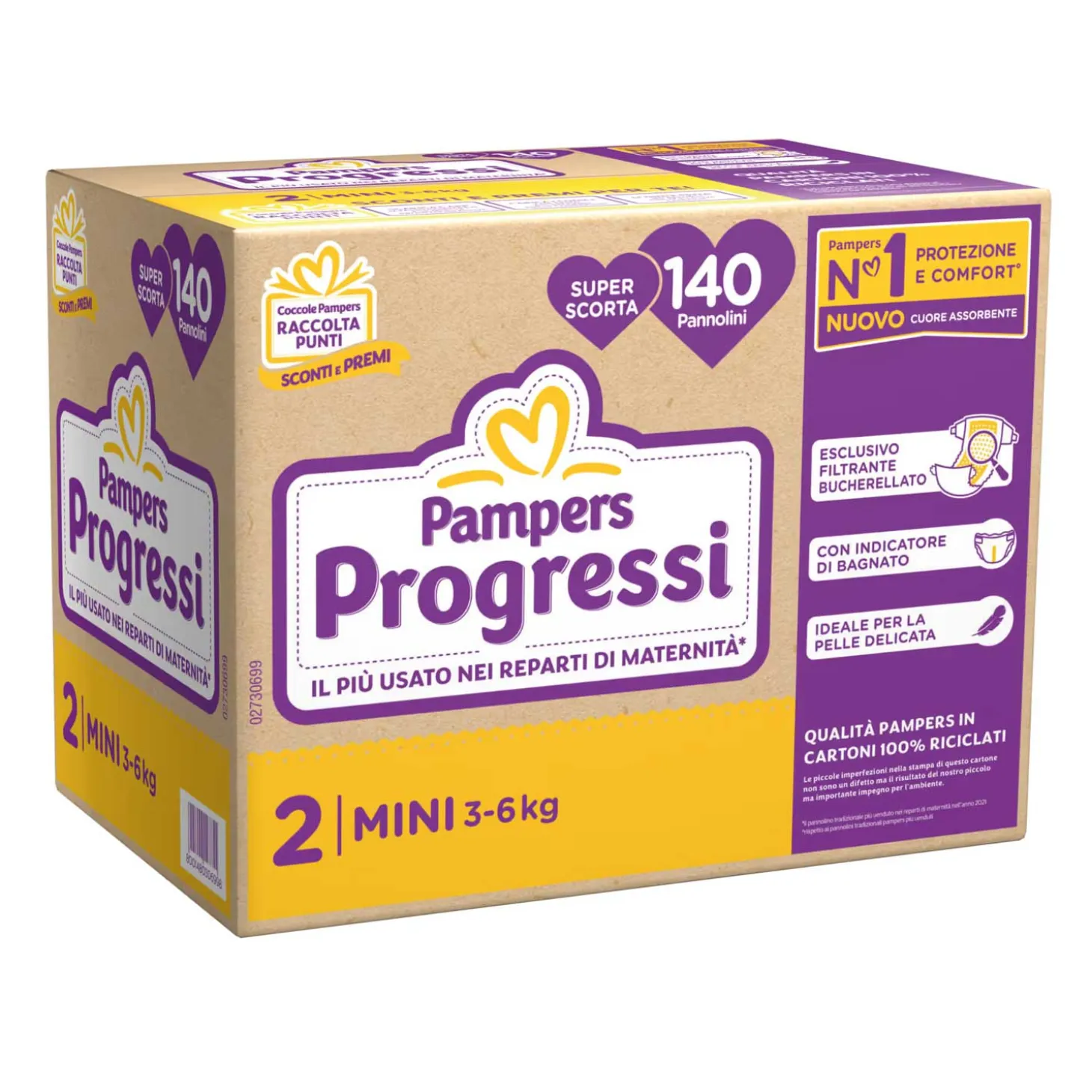 Progressi Pentapack Taglia 2 Mini 140pz