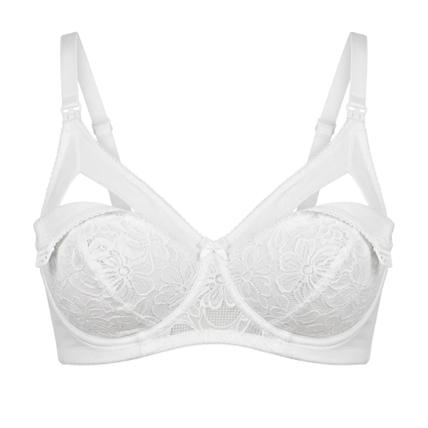 Reggiseno Allattamento Con Pizzo Rebrodè Coppa C Bianco