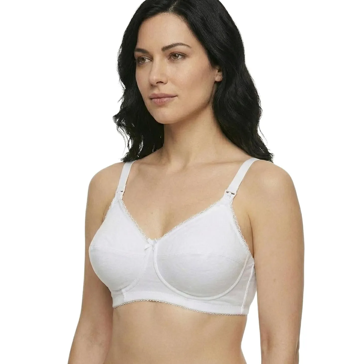 Reggiseno Allattamento Cotone Coppa D Bianco