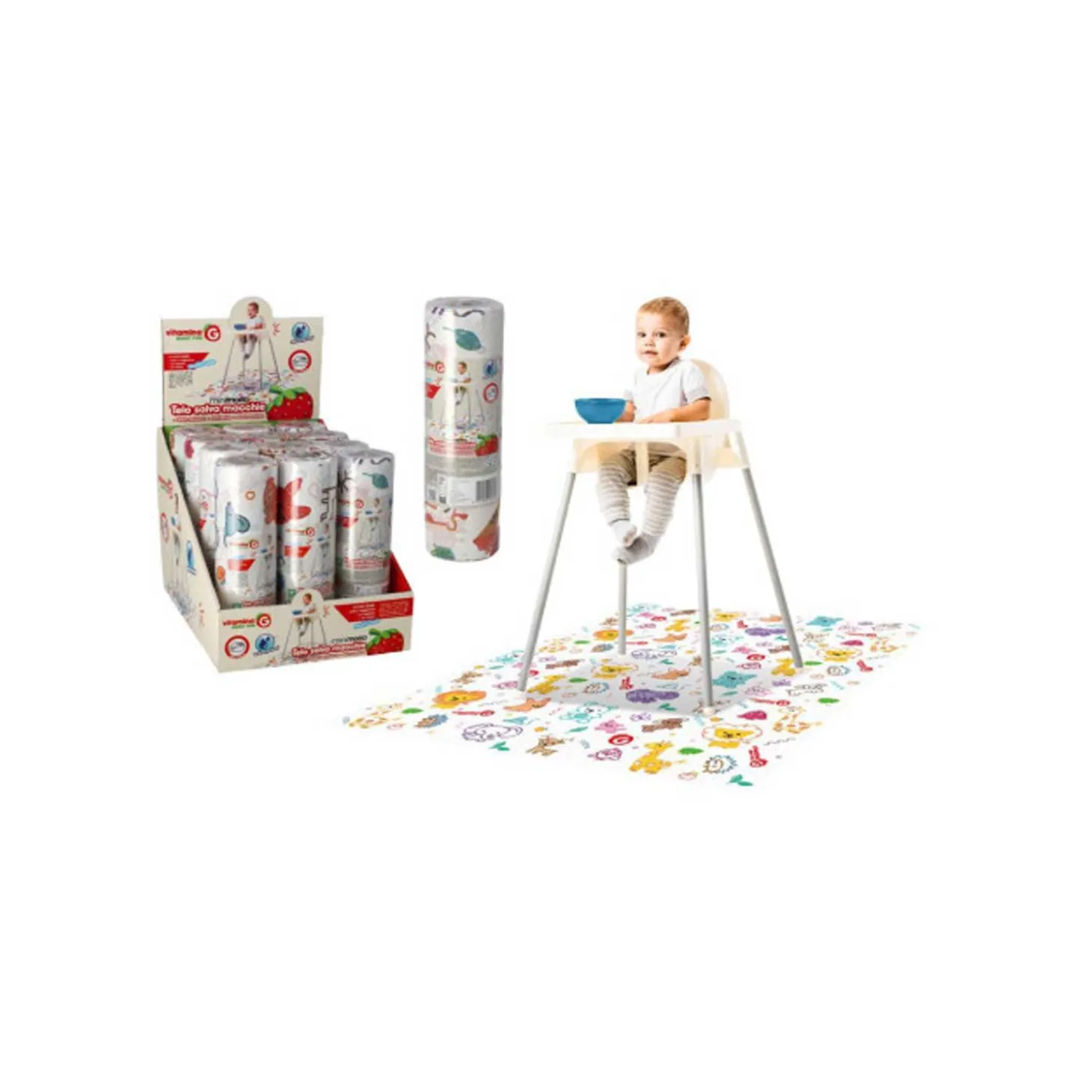 Rotolo Tappeto Seggiolone Monouso 10 Pezzi 100X120Cm