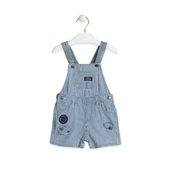 Salopette di Jeans a Righe Baby Bambino