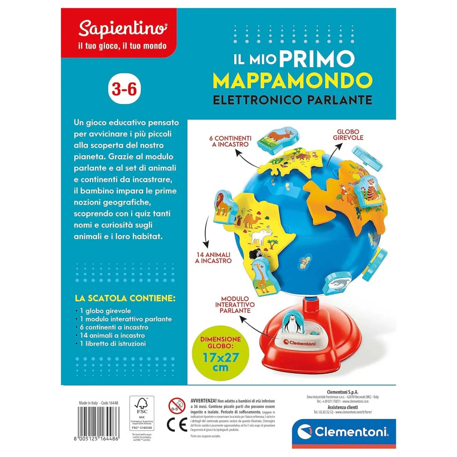 Sapientino: Il mio Primo Mappamondo 16448