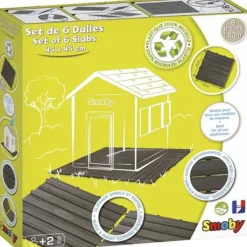 Set Di 6 Pannelli 45 X 45 Cm Per Pavimento Casette