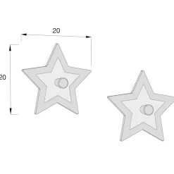 Set 2 Stelle Appendiabiti
