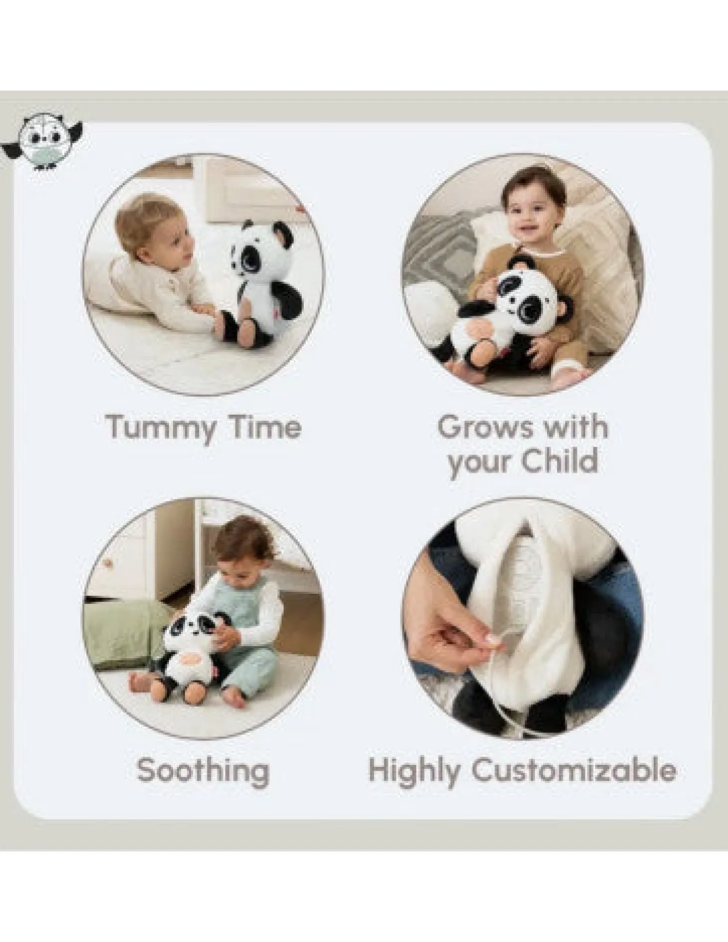Snuggly Buddy Panda Black & Wihite Decor
