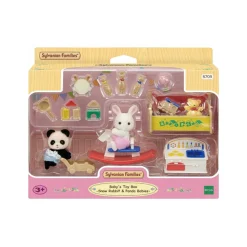 Sylvanian Families: Scatola Dei Giochi Per Bebè Coniglio Neve E Bebè Panda