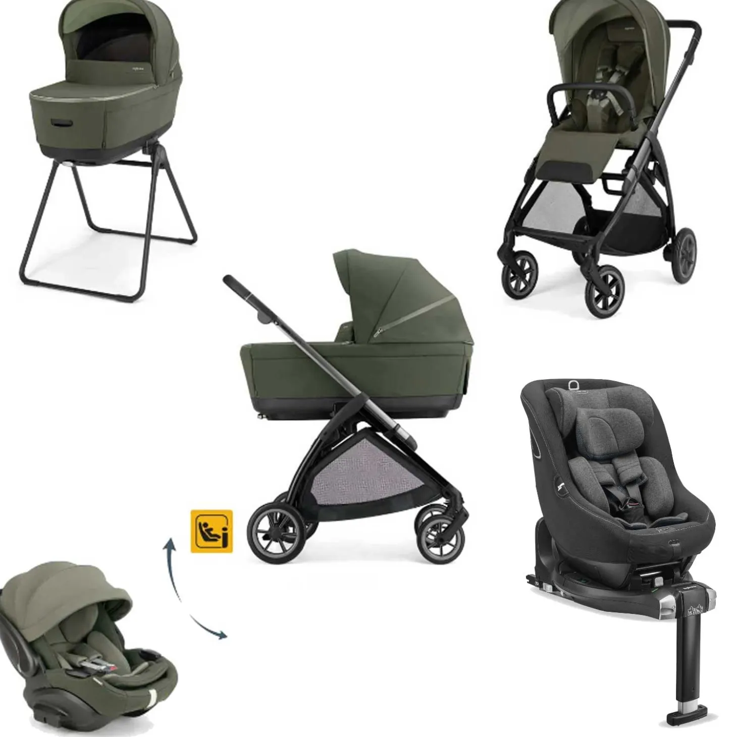 Trio Electa 2026 Con Darwin Evo Recline Isize + Base Auto Darwin 360 + Darwin Next Stage
