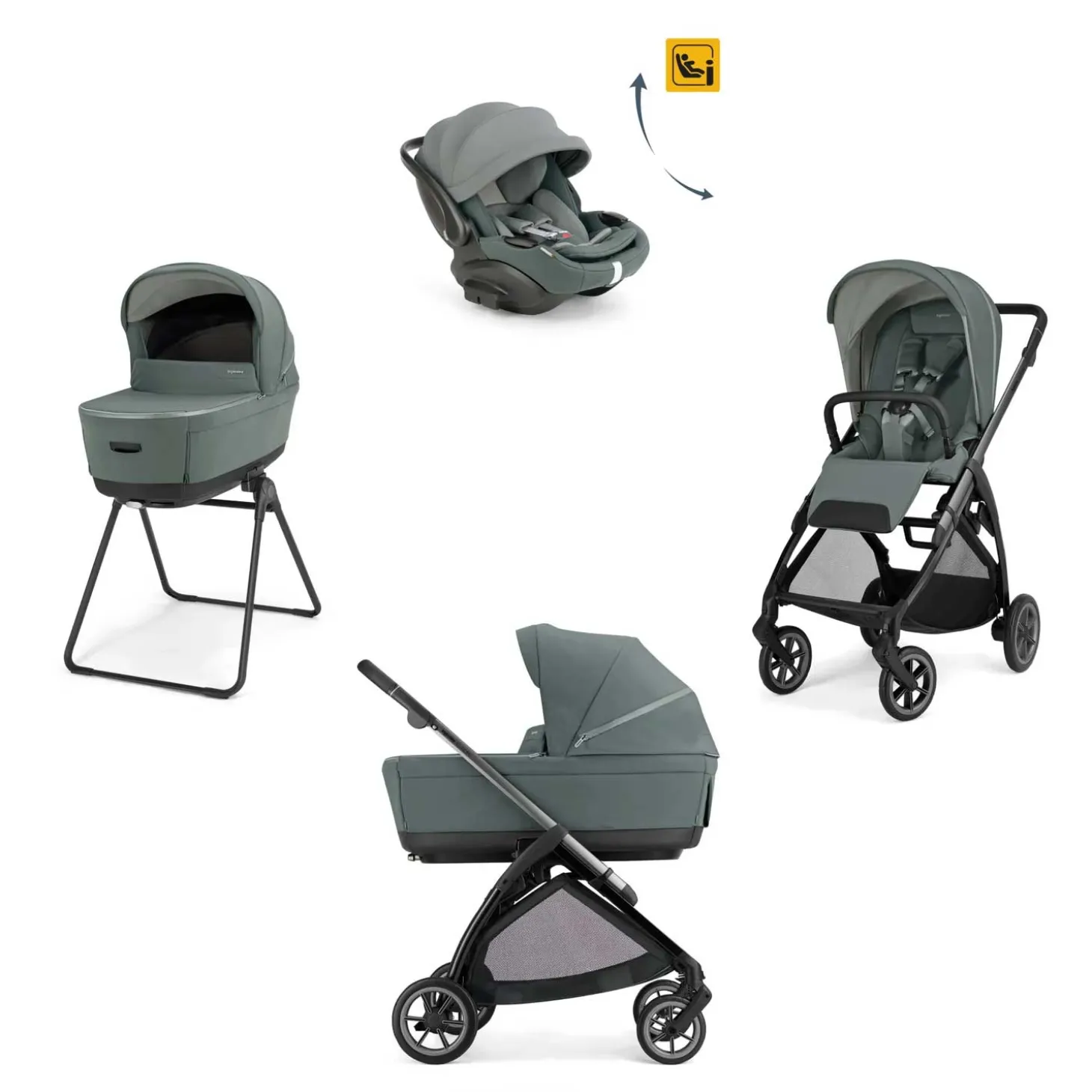 Trio Electa 2026 Con Seggiolino Auto Darwin Recline Evo Isize