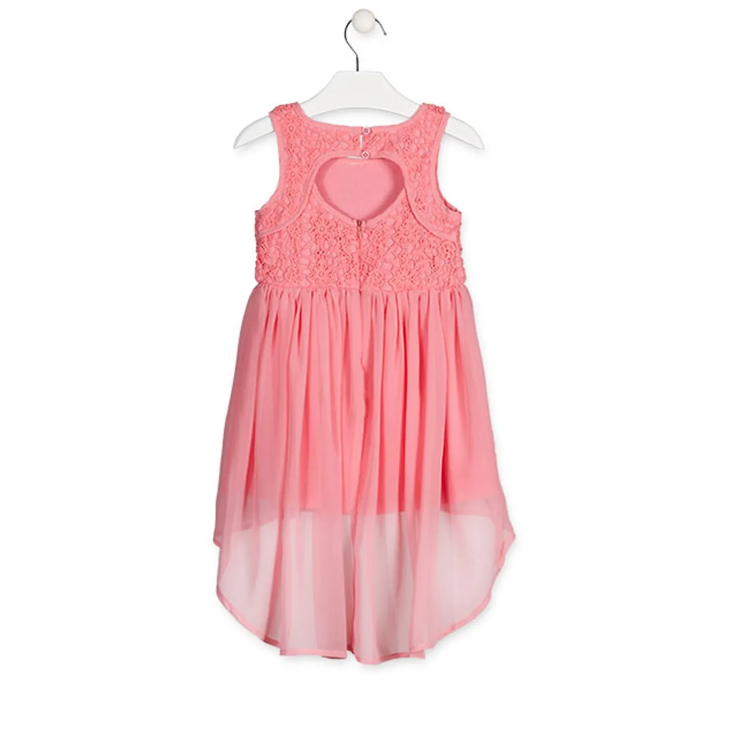 Vestito Elegante Rosa Corallo Bambina Junior