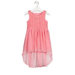 Vestito Elegante Rosa Corallo Bambina Junior