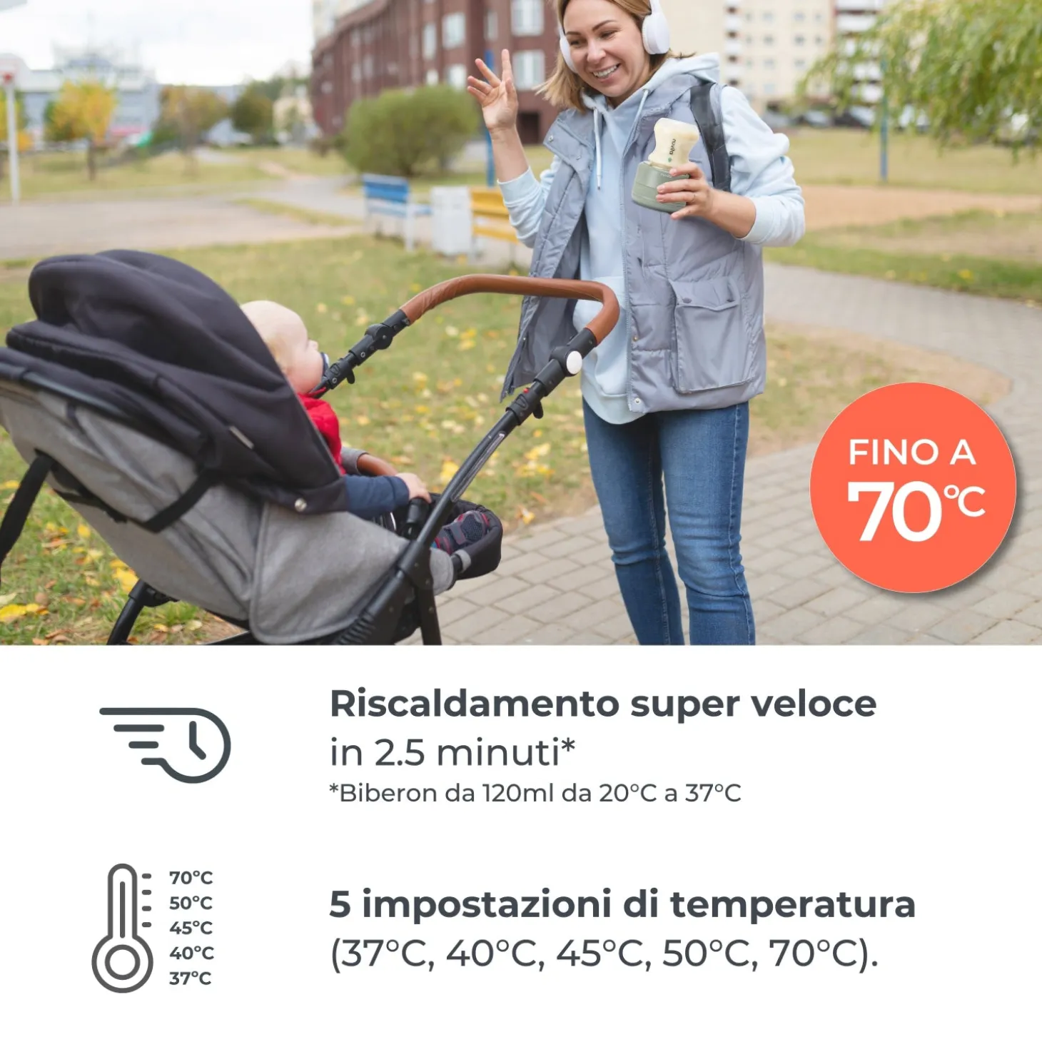 Warm 70 Scaldabiberon Portatile Universale